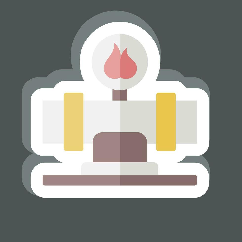 Sticker Gas Pipeline. related to Nuclear symbol. simple design editable. simple illustration vector