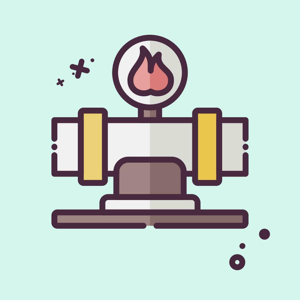 Icon Gas Pipeline. related to Nuclear symbol. MBE style. simple design editable. simple illustration vector