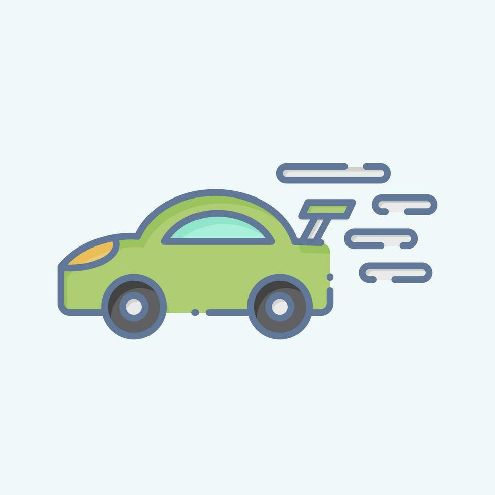 Icon Race Car. related to Racing symbol. doodle style. simple design editable. simple illustration vector