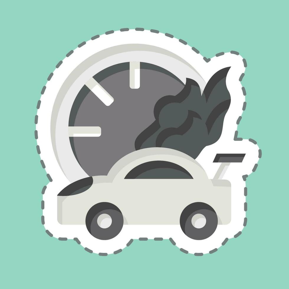 Sticker line cut Racing Speed. related to Racing symbol. simple design editable. simple illustration vector