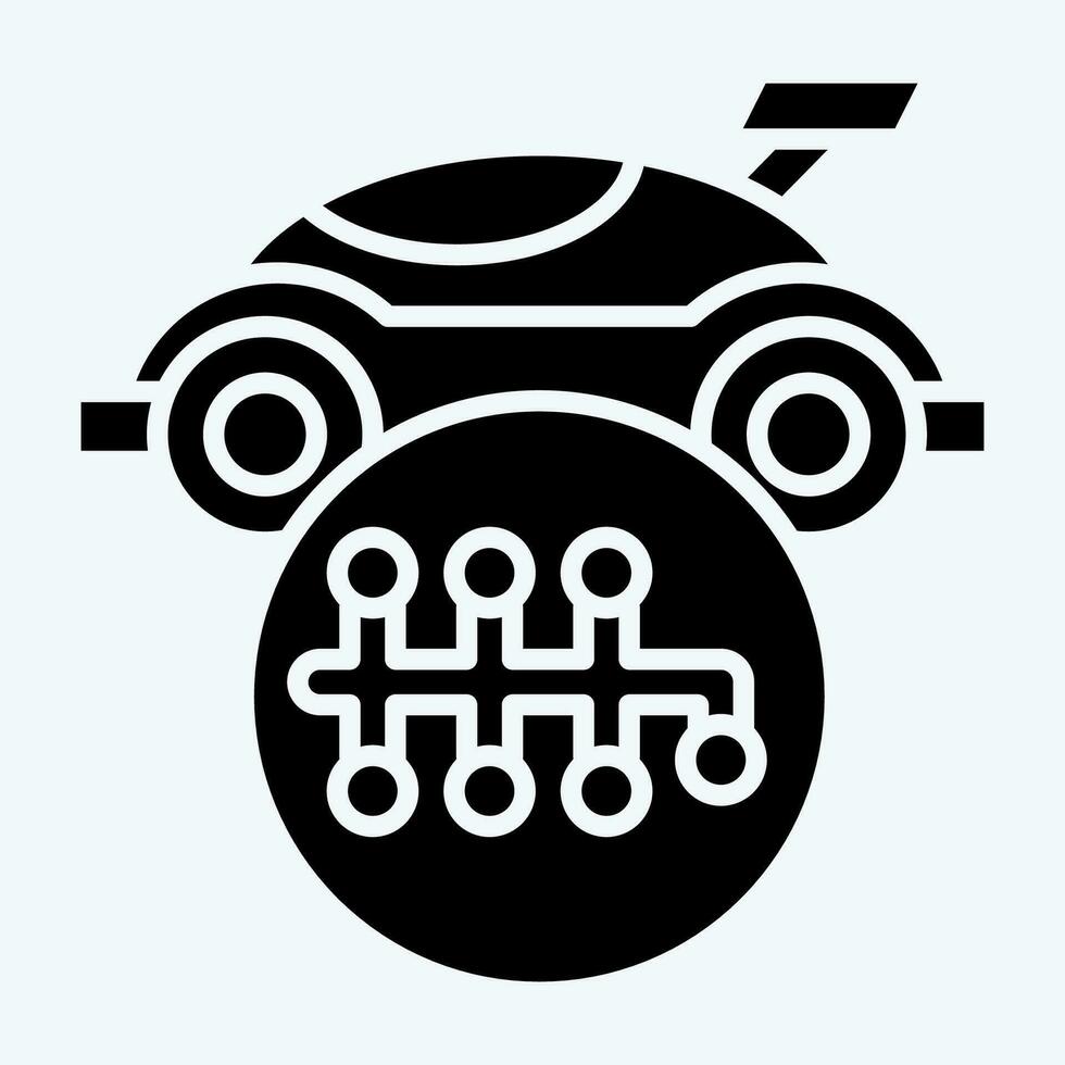 Icon Gearshift. related to Racing symbol. glyph style. simple design editable. simple illustration vector