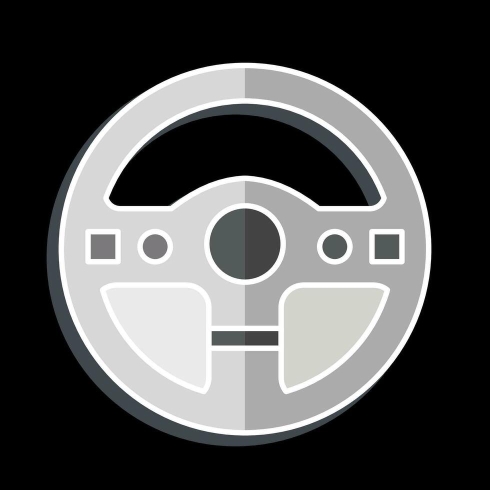 Icon Steering Wheel. related to Racing symbol. glossy style. simple design editable. simple illustration vector