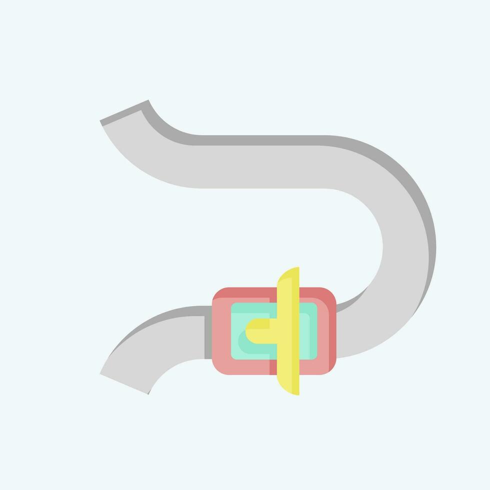 Icon Bend. related to Racing symbol. flat style. simple design editable. simple illustration vector