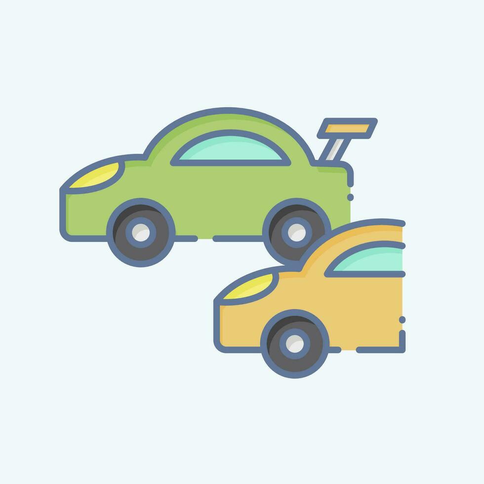 Icon Race. related to Racing symbol. doodle style. simple design editable. simple illustration vector