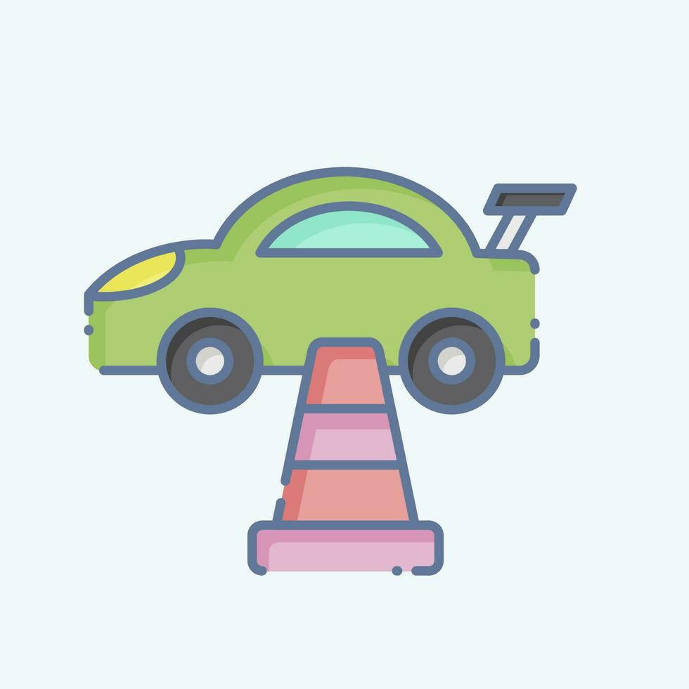 Icon Traffic Cone. related to Racing symbol. doodle style. simple design editable. simple illustration vector