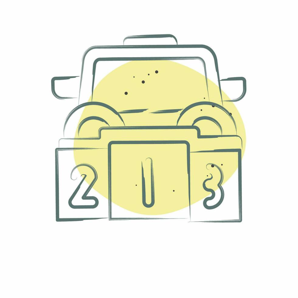 Icon Podium. related to Racing symbol. Color Spot Style. simple design editable. simple illustration vector