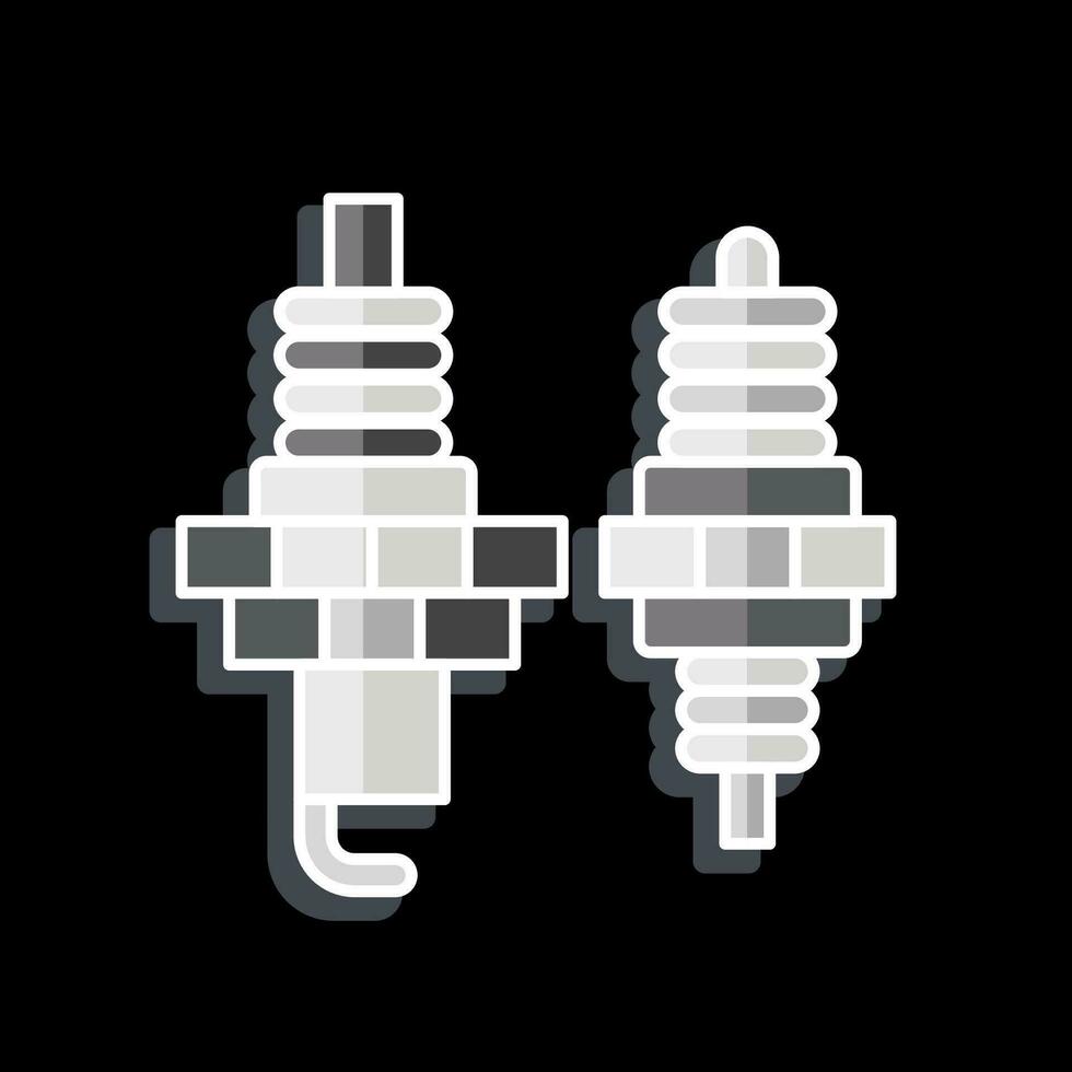 Icon Spark Plug. related to Racing symbol. glossy style. simple design editable. simple illustration vector