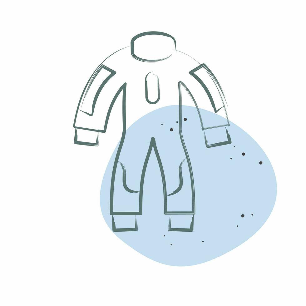 Icon Race Suit. related to Racing symbol. Color Spot Style. simple design editable. simple illustration vector