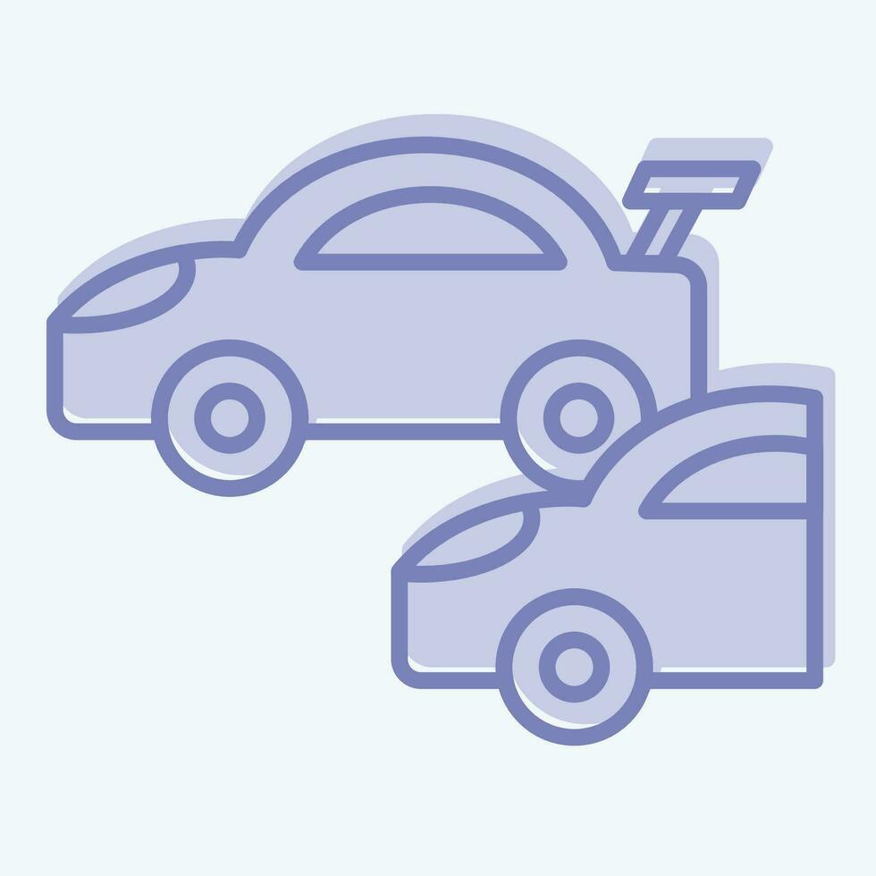 Icon Race. related to Racing symbol. two tone style. simple design editable. simple illustration vector