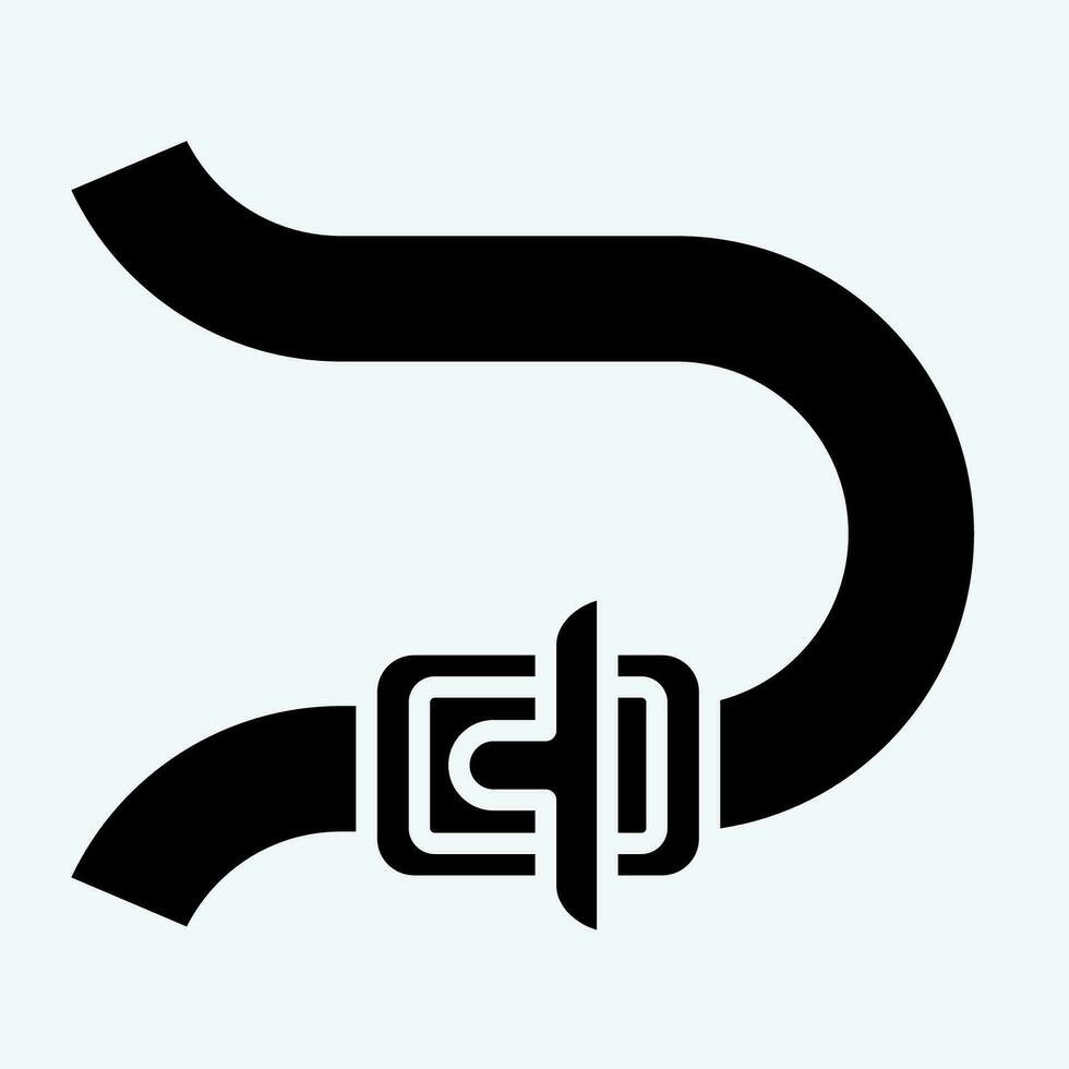Icon Bend. related to Racing symbol. glyph style. simple design editable. simple illustration vector