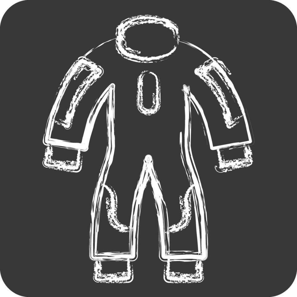 Icon Race Suit. related to Racing symbol. chalk Style. simple design editable. simple illustration vector