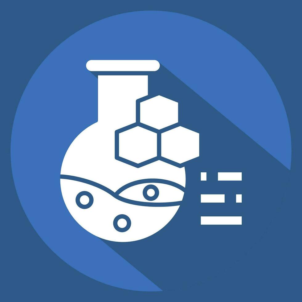 Icon Chemicals. related to Nuclear symbol. long shadow style. simple design editable. simple illustration vector