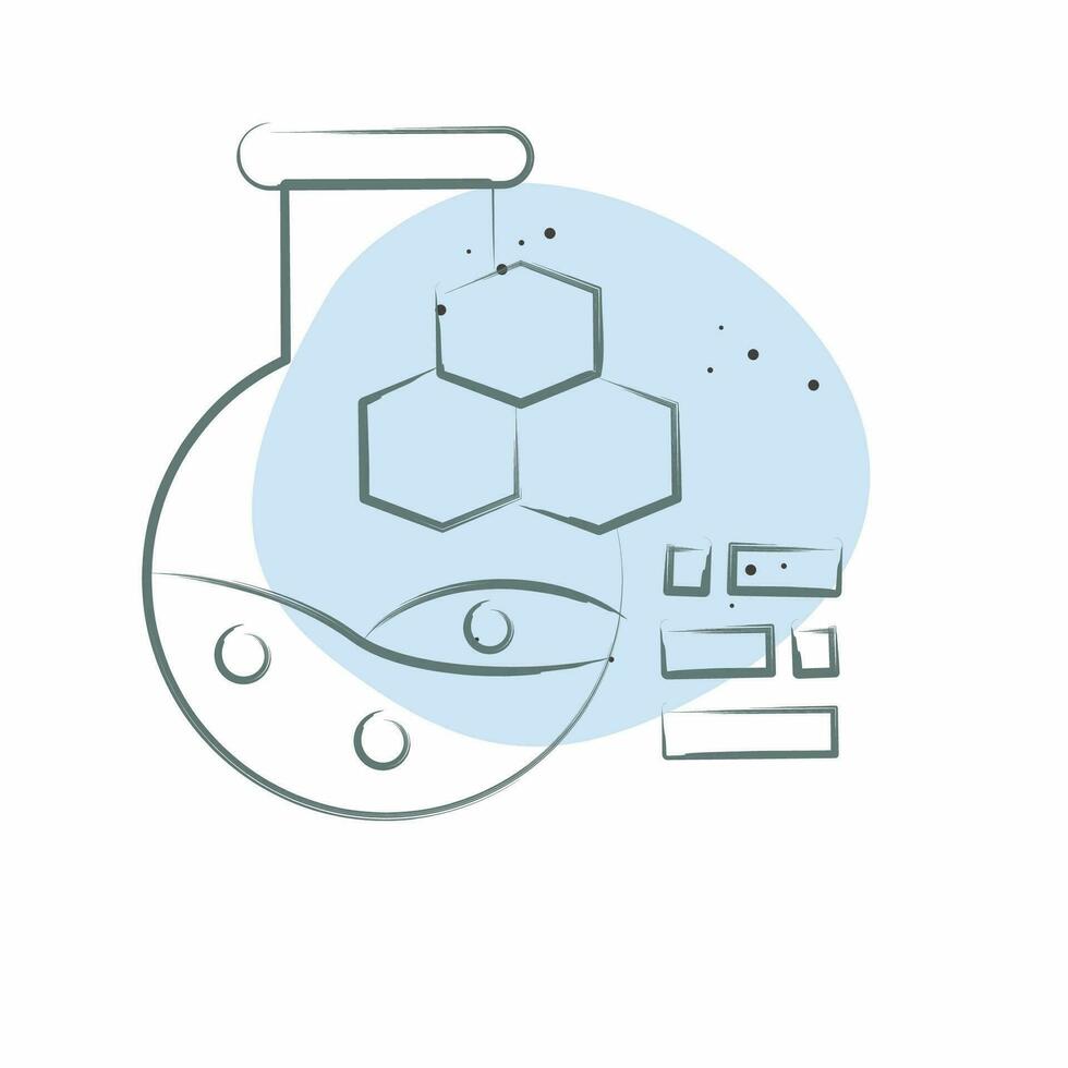 Icon Chemicals. related to Nuclear symbol. Color Spot Style. simple design editable. simple illustration vector