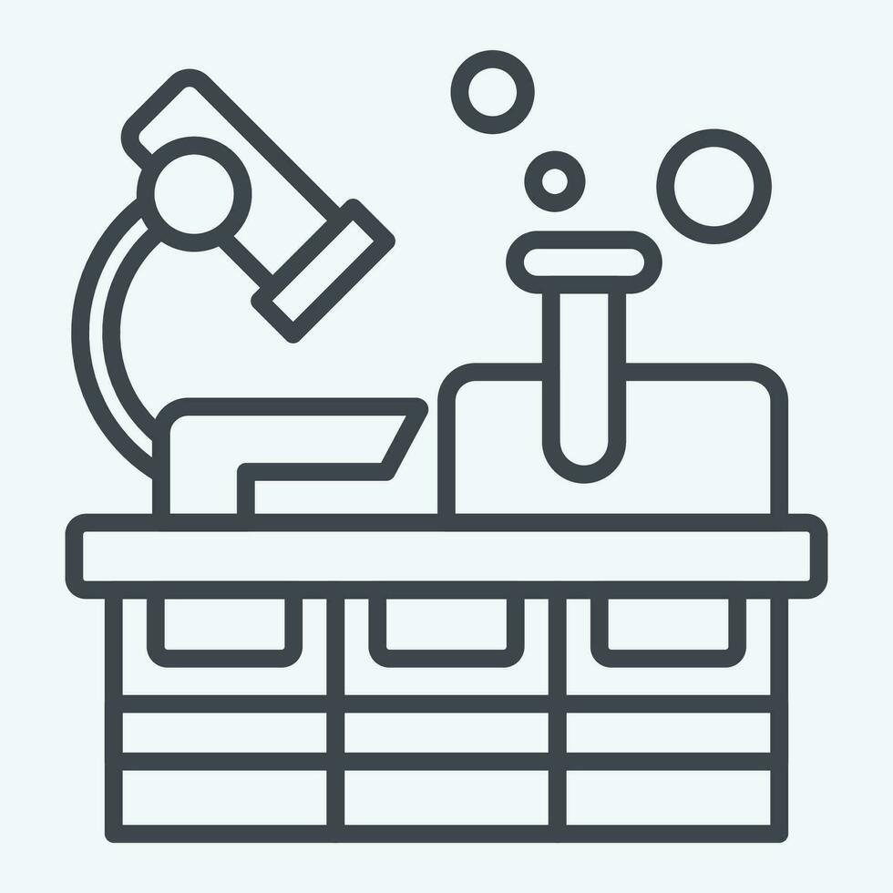 Icon Laboratory. related to Nuclear symbol. line style. simple design editable. simple illustration vector