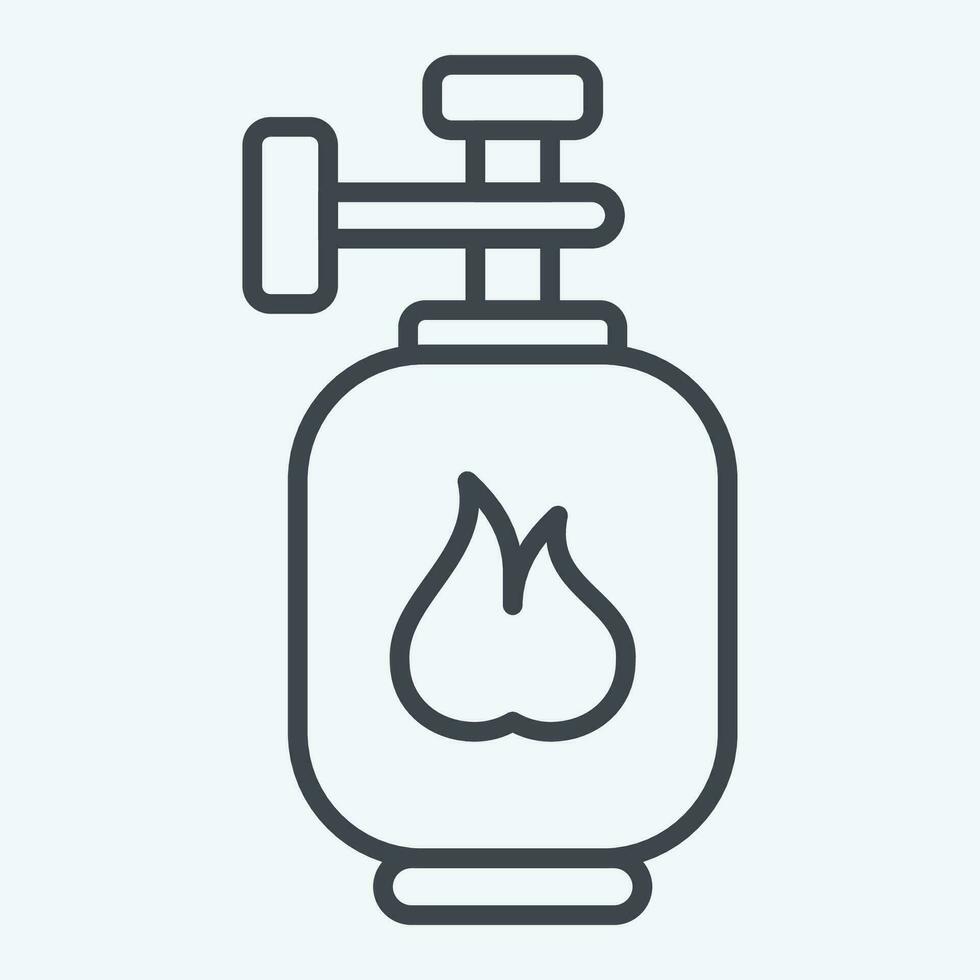Icon Gas Tank. related to Nuclear symbol. line style. simple design editable. simple illustration vector