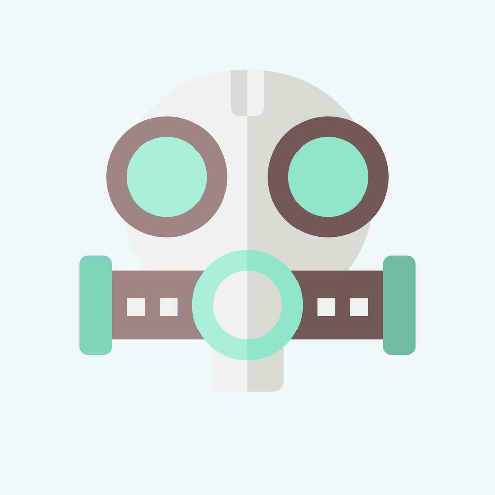 Icon Mask. related to Nuclear symbol. flat style. simple design editable. simple illustration vector