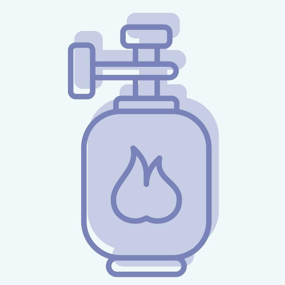 Icon Gas Tank. related to Nuclear symbol. two tone style. simple design editable. simple illustration vector