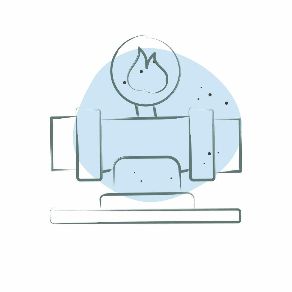 Icon Gas Pipeline. related to Nuclear symbol. Color Spot Style. simple design editable. simple illustration vector
