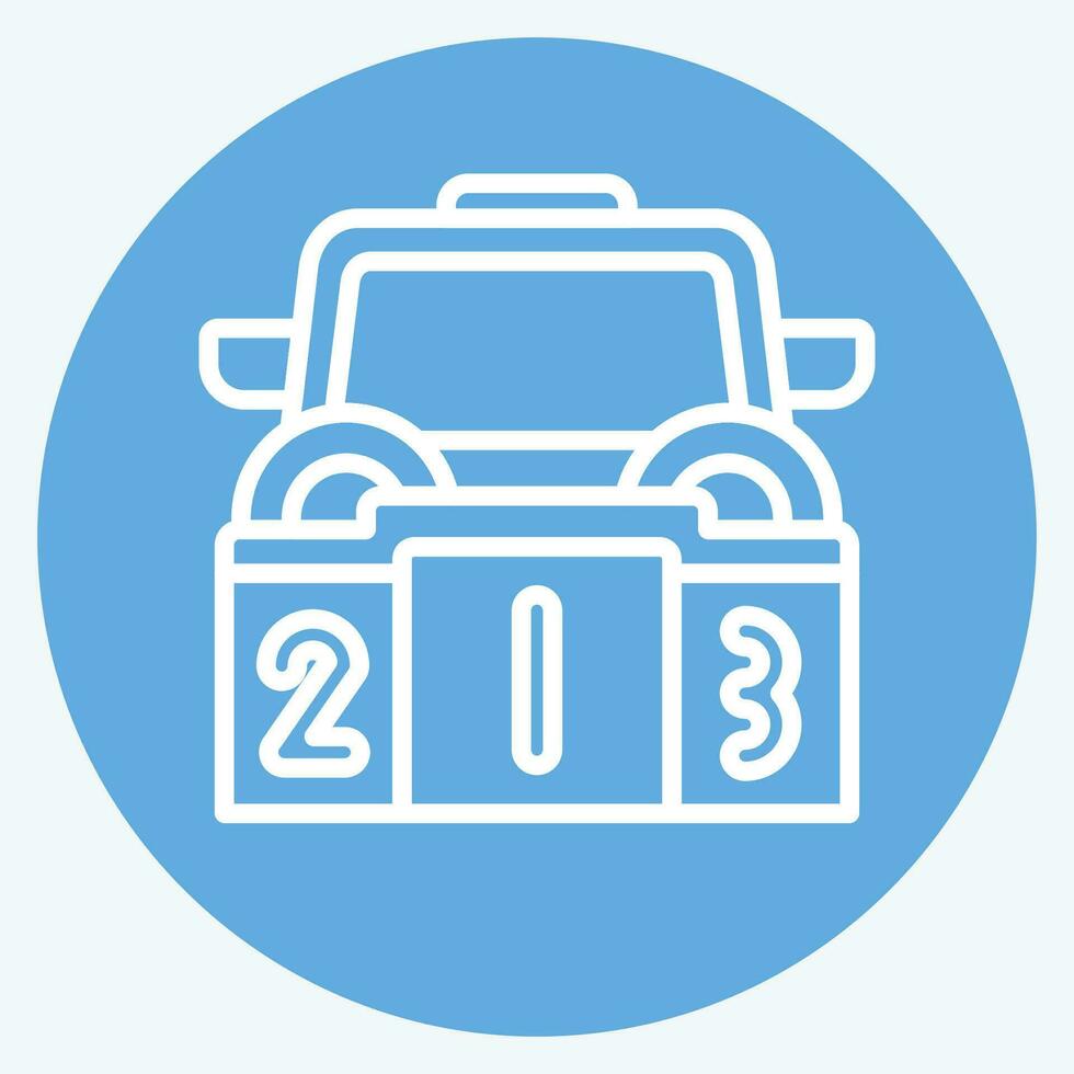 Icon Podium. related to Racing symbol. blue eyes style. simple design editable. simple illustration vector