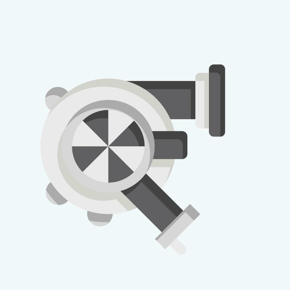 Icon Turbo. related to Racing symbol. flat style. simple design editable. simple illustration vector