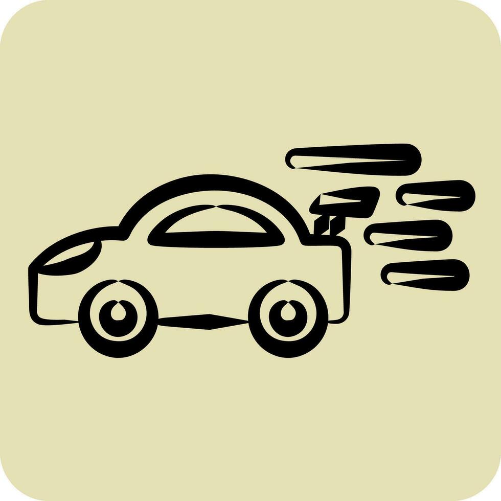 Icon Race Car. related to Racing symbol. hand drawn style. simple design editable. simple illustration vector