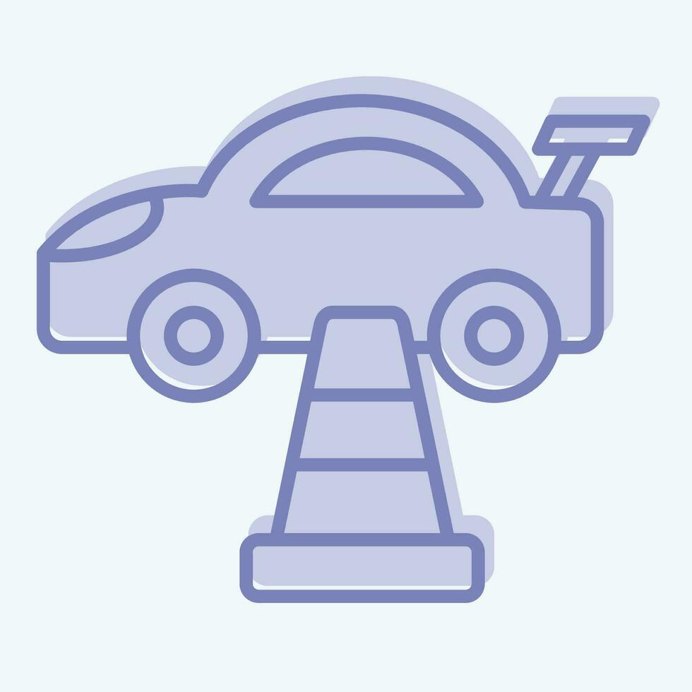 Icon Traffic Cone. related to Racing symbol. two tone style. simple design editable. simple illustration vector