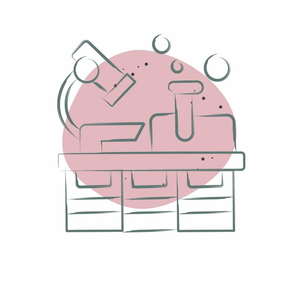 Icon Laboratory. related to Nuclear symbol. Color Spot Style. simple design editable. simple illustration vector