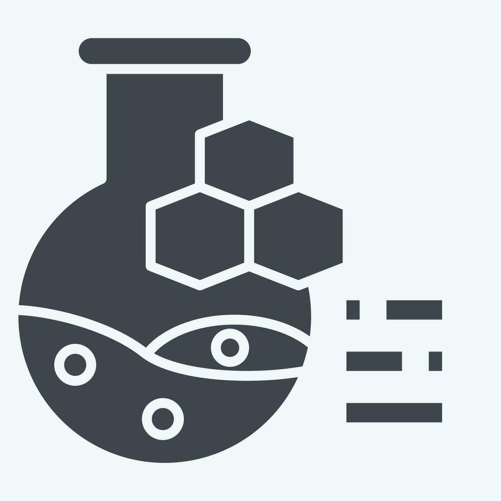 icono productos quimicos relacionado a nuclear símbolo. glifo estilo. sencillo diseño editable. sencillo ilustración vector