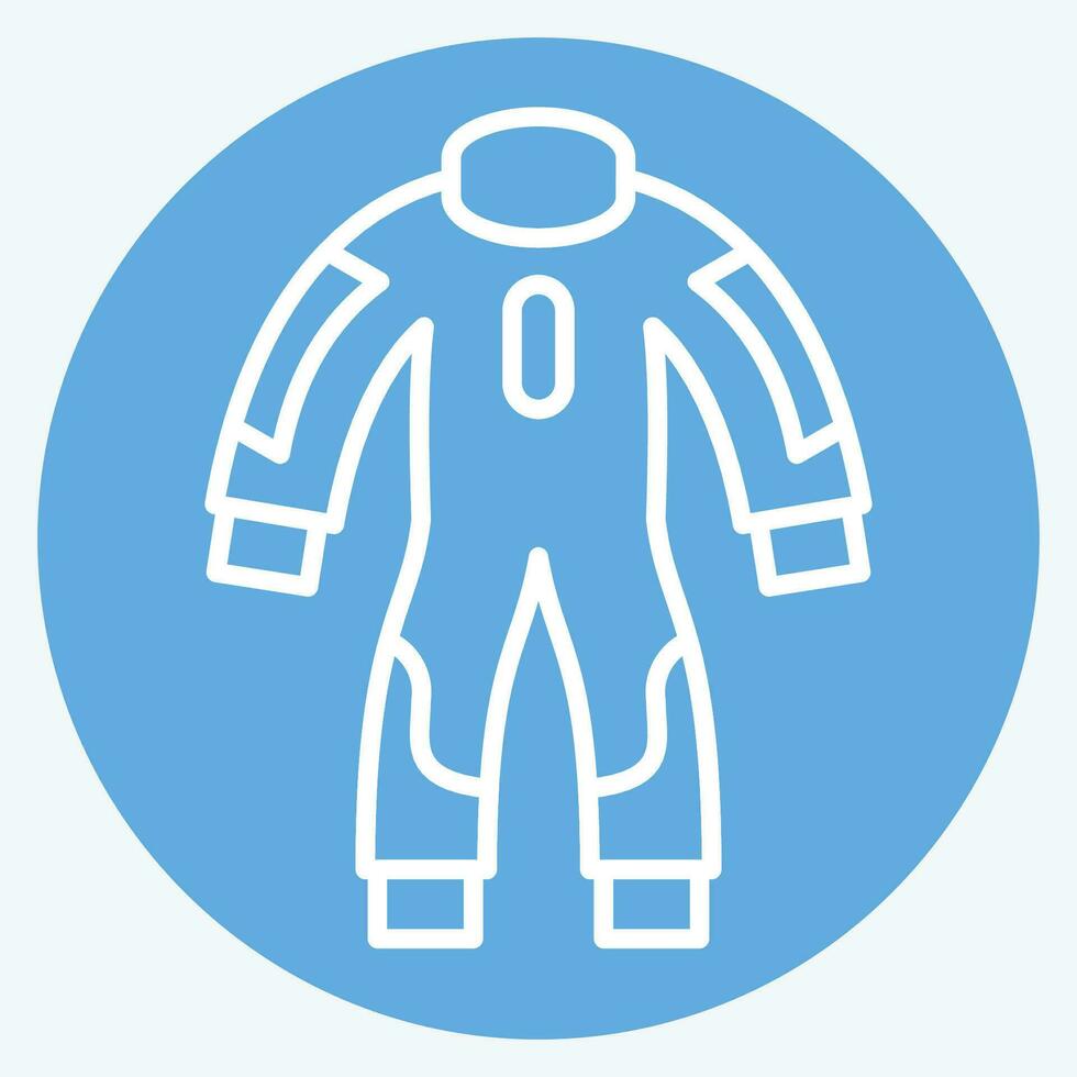 Icon Race Suit. related to Racing symbol. blue eyes style. simple design editable. simple illustration vector