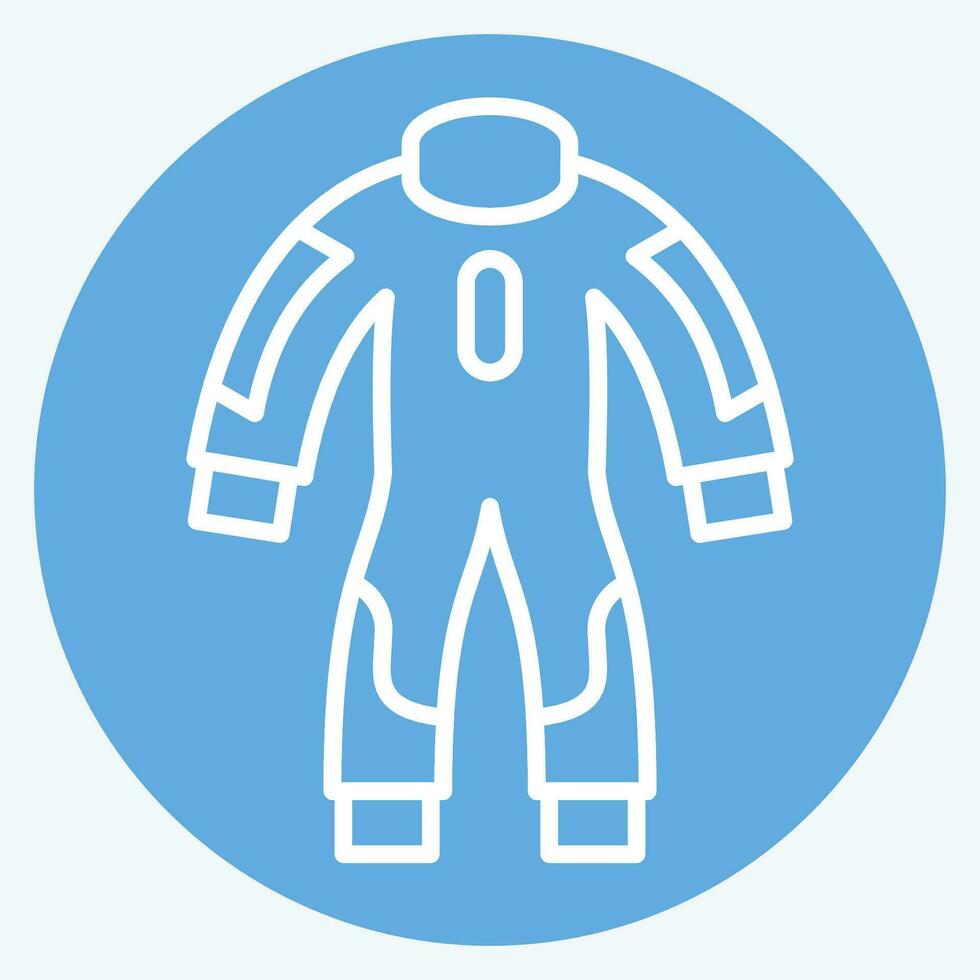 Icon Race Suit. related to Racing symbol. blue eyes style. simple design editable. simple illustration vector