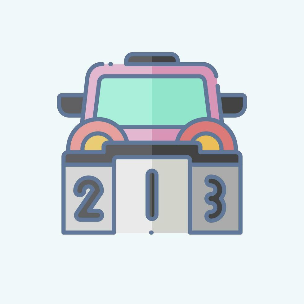 Icon Podium. related to Racing symbol. doodle style. simple design editable. simple illustration vector