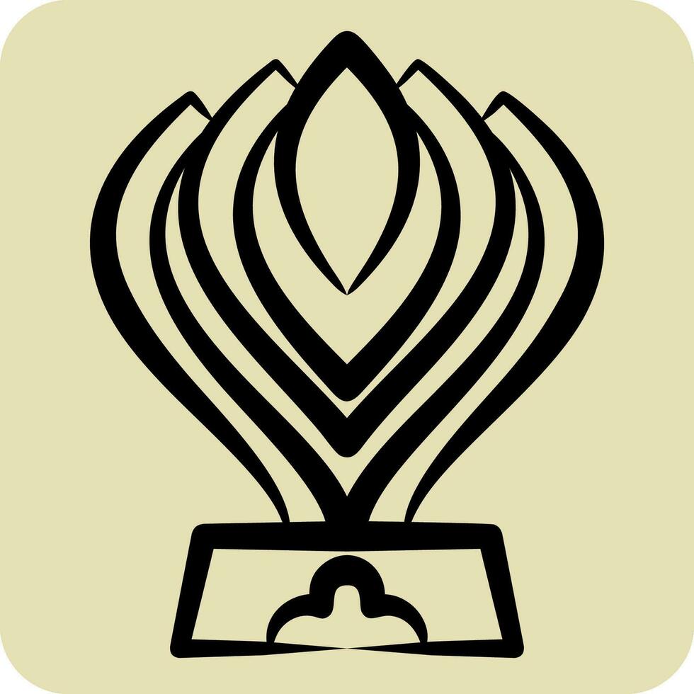 Icon Trophy. related to Racing symbol. hand drawn style. simple design editable. simple illustration vector