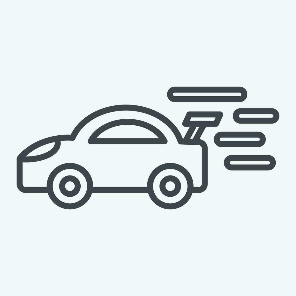 Icon Race Car. related to Racing symbol. line style. simple design editable. simple illustration vector