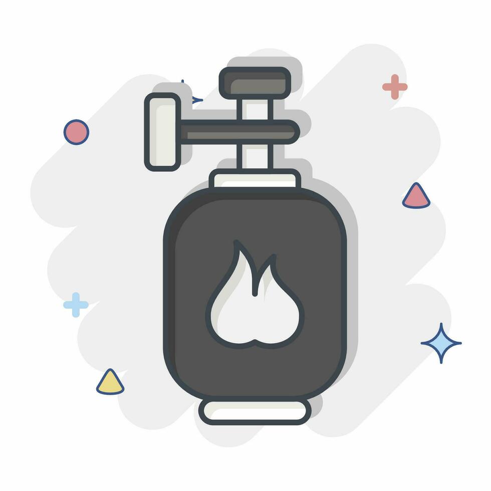 Icon Gas Tank. related to Nuclear symbol. comic style. simple design editable. simple illustration vector
