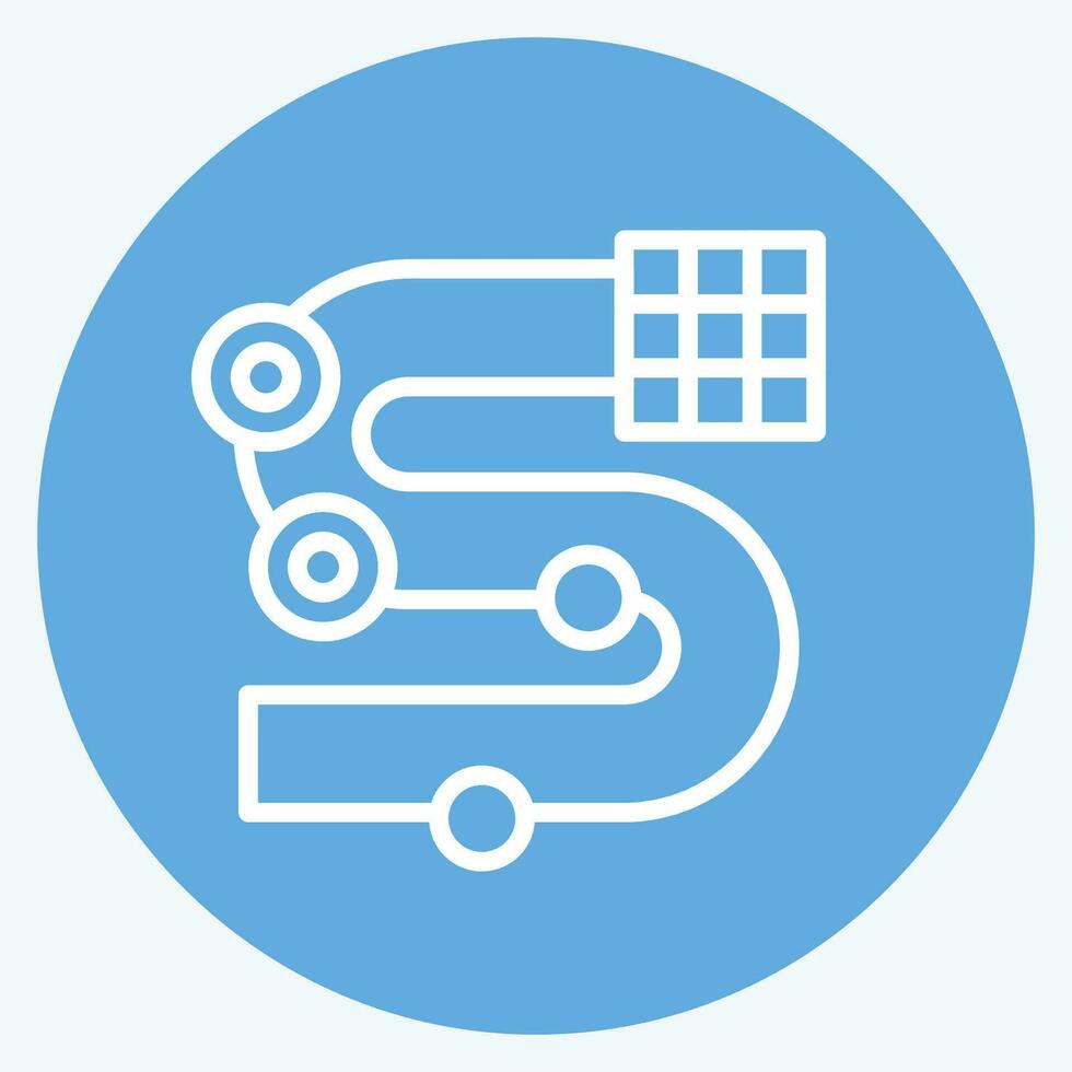 Icon Race Track. related to Racing symbol. blue eyes style. simple design editable. simple illustration vector