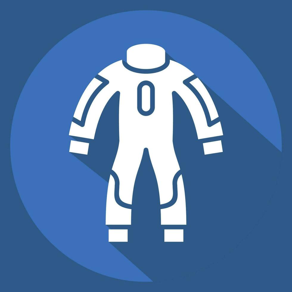 Icon Race Suit. related to Racing symbol. long shadow style. simple design editable. simple illustration vector