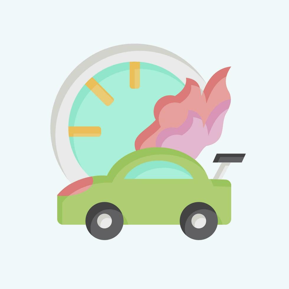 Icon Racing Speed. related to Racing symbol. flat style. simple design editable. simple illustration vector