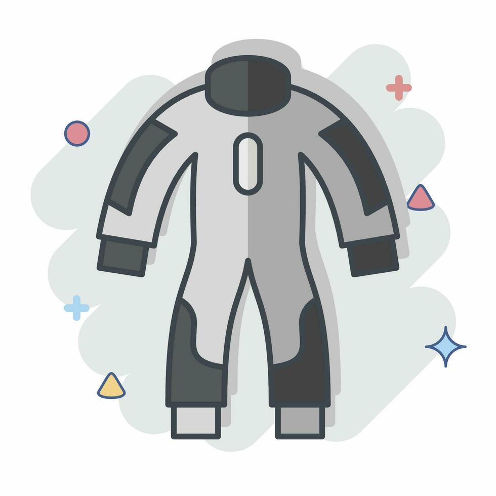 Icon Race Suit. related to Racing symbol. comic style. simple design editable. simple illustration vector