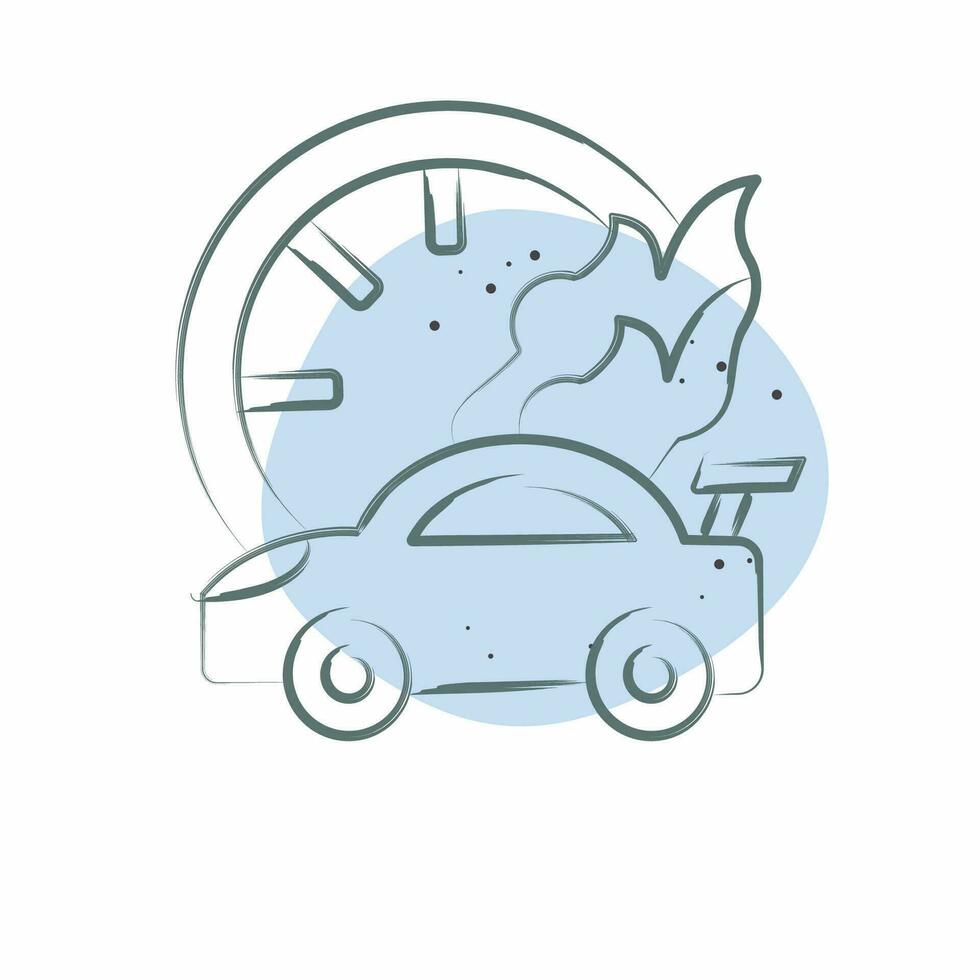 Icon Racing Speed. related to Racing symbol. Color Spot Style. simple design editable. simple illustration vector