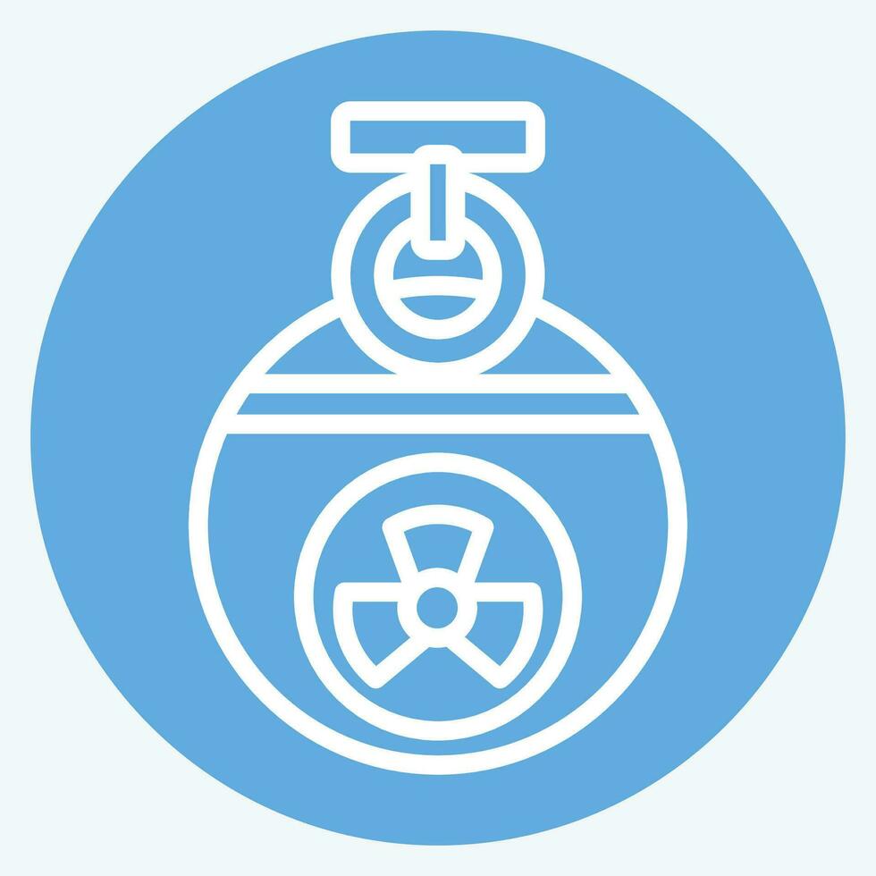 Icon Grenade. related to Nuclear symbol. blue eyes style. simple design editable. simple illustration vector