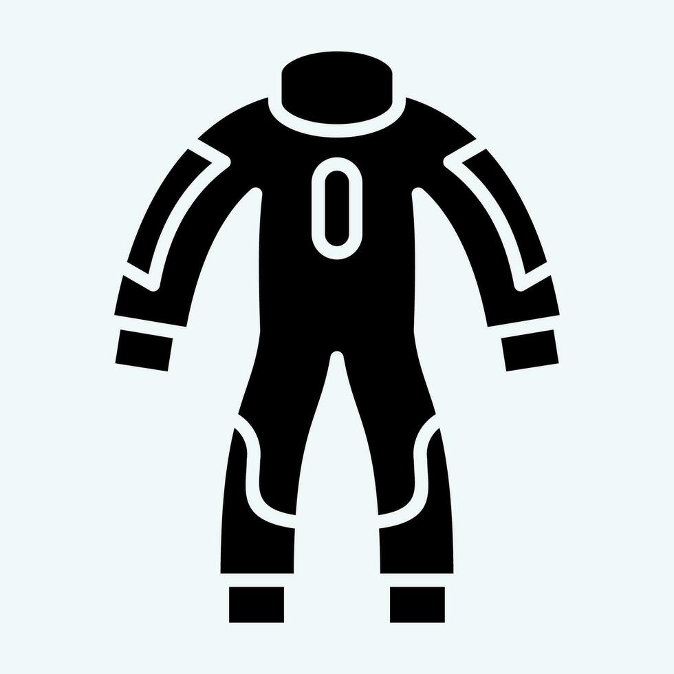 Icon Race Suit. related to Racing symbol. glyph style. simple design editable. simple illustration vector