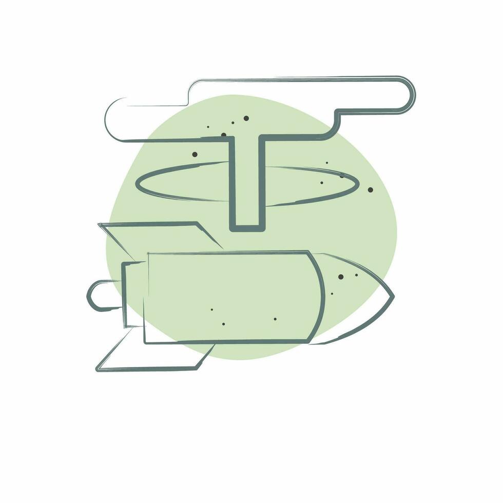 Icon Nuclear Weapon. related to Nuclear symbol. Color Spot Style. simple design editable. simple illustration vector