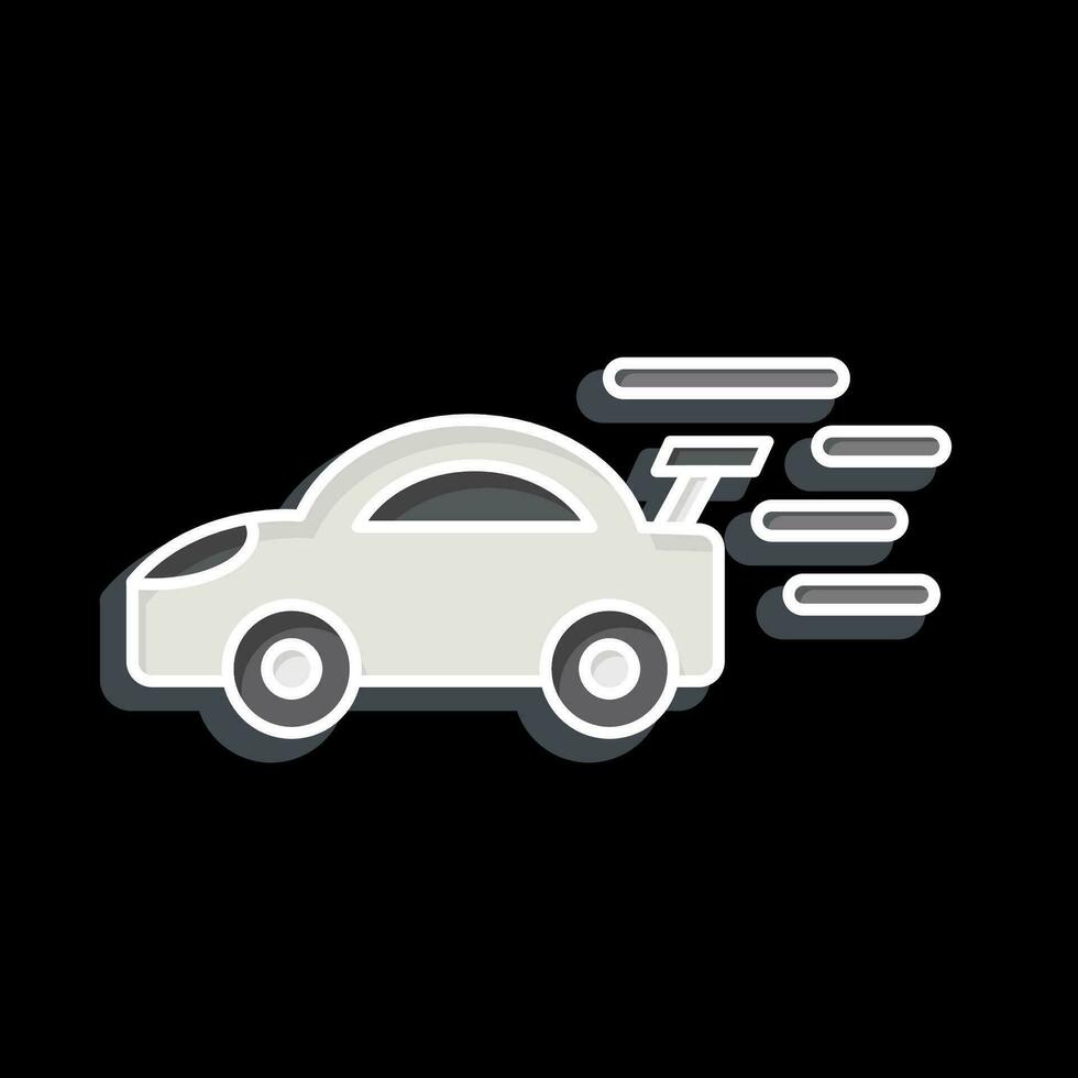 Icon Race Car. related to Racing symbol. glossy style. simple design editable. simple illustration vector