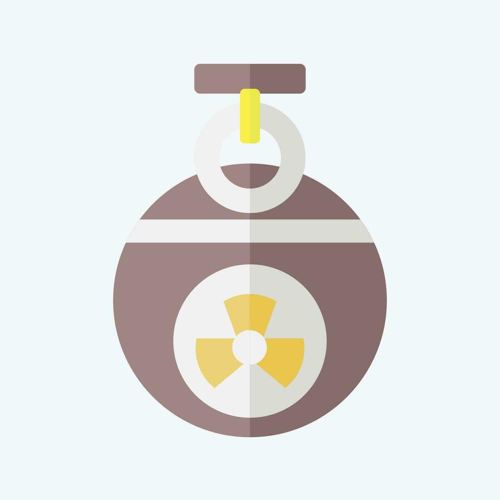 Icon Grenade. related to Nuclear symbol. flat style. simple design editable. simple illustration vector