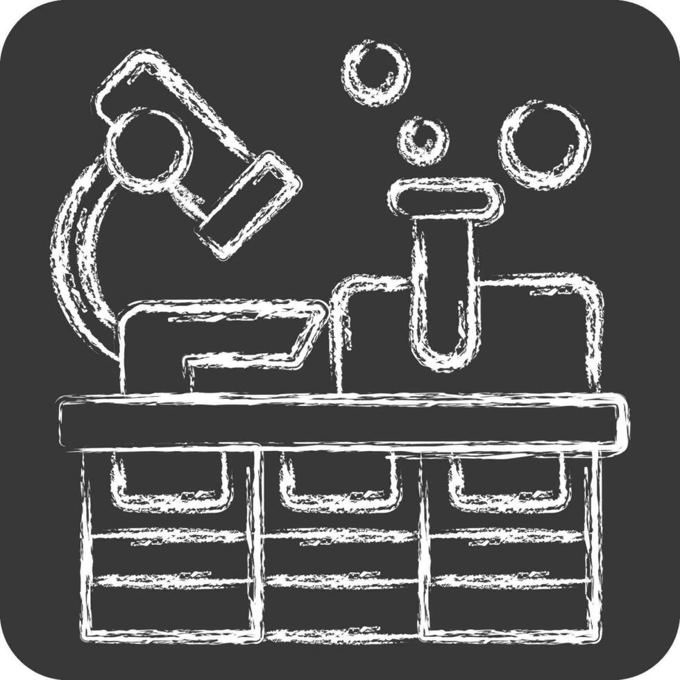 Icon Laboratory. related to Nuclear symbol. chalk Style. simple design editable. simple illustration vector