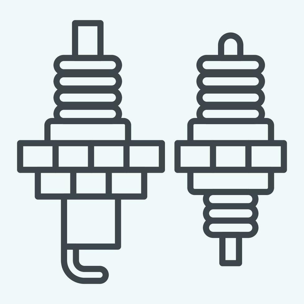 Icon Spark Plug. related to Racing symbol. line style. simple design editable. simple illustration vector