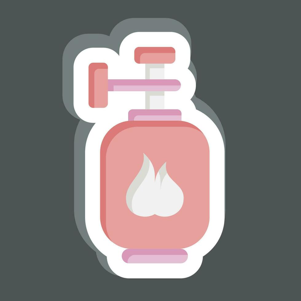 Sticker Gas Tank. related to Nuclear symbol. simple design editable. simple illustration vector