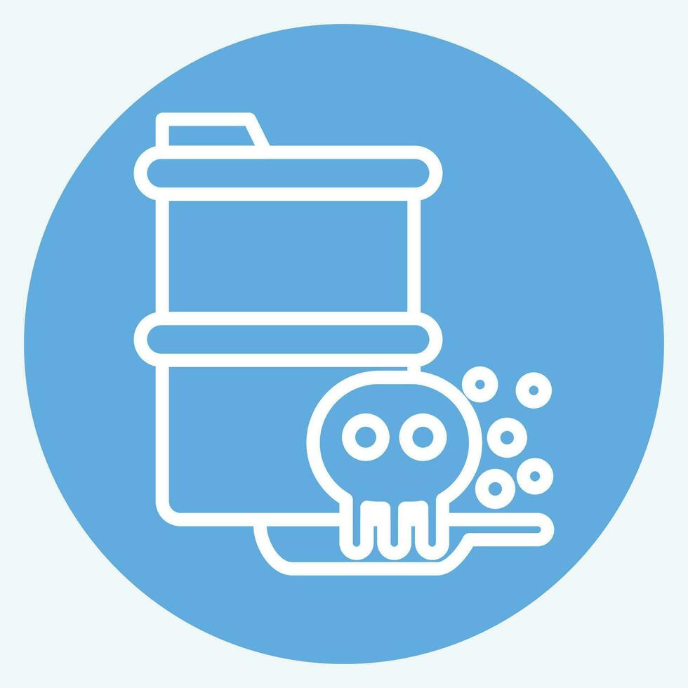 Icon Toxic Waste. related to Nuclear symbol. blue eyes style. simple design editable. simple illustration vector