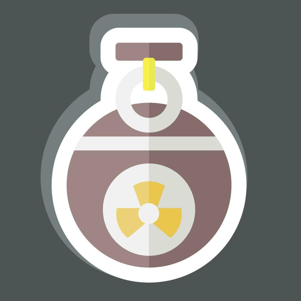 Sticker Grenade. related to Nuclear symbol. simple design editable. simple illustration vector