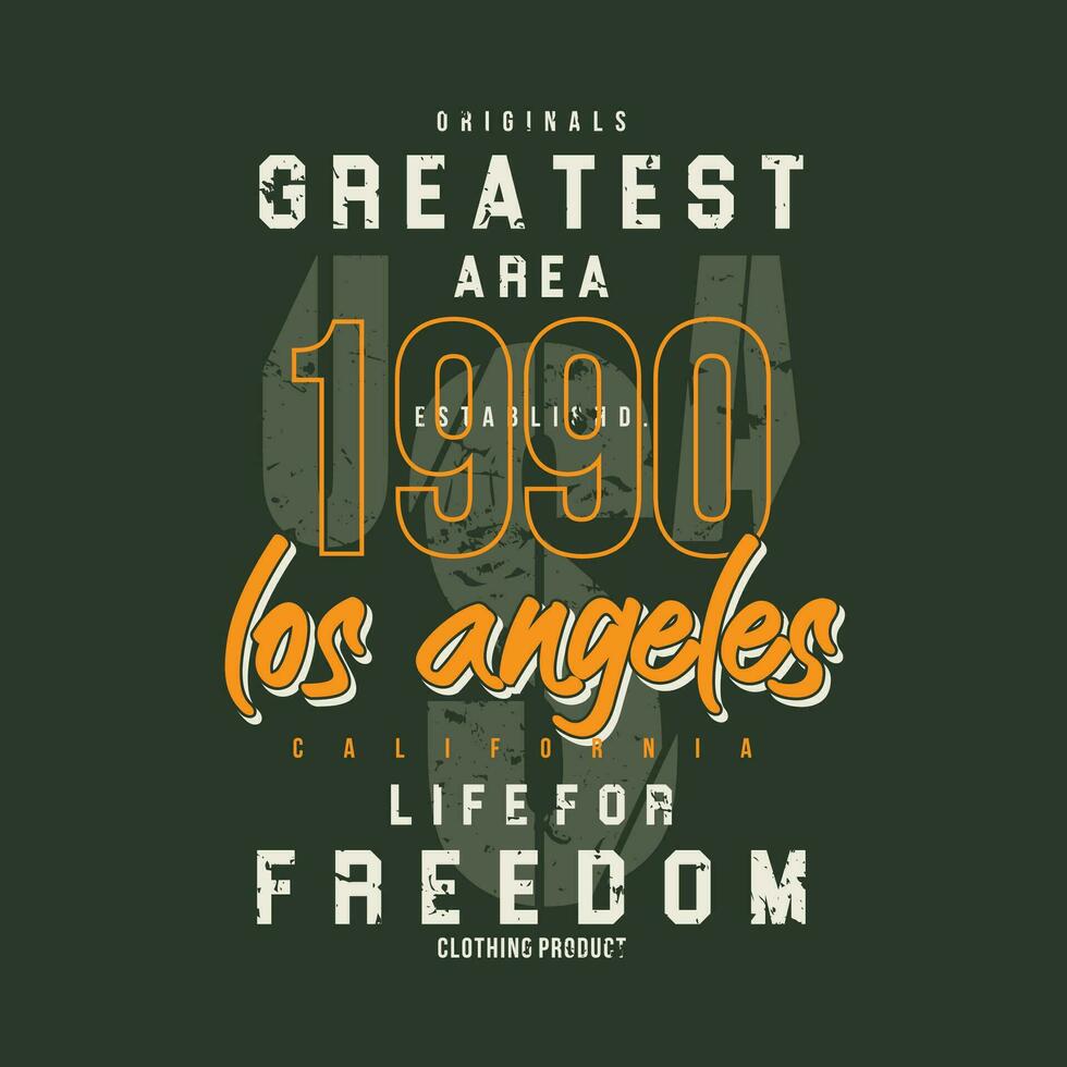 los angeles gráficos diseño, surf tipografía, t camisa vectores, verano aventuras vector